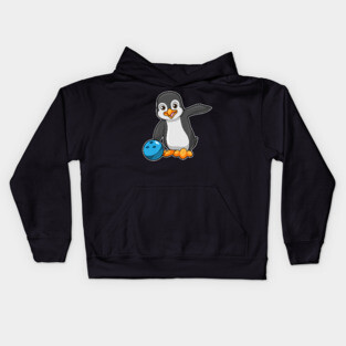 Penguin Bowling Bowling ball Kids Hoodie