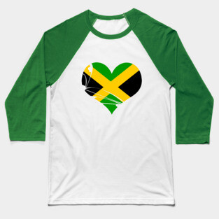 Jamaica heart Baseball T-Shirt