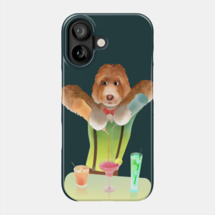 Master Bartender Dog - Cocktail Party Art Phone Case