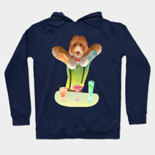 Master Bartender Dog - Cocktail Party Art Hoodie