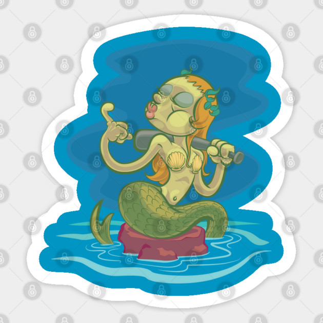 Old timey mermaid Sticker by majanation