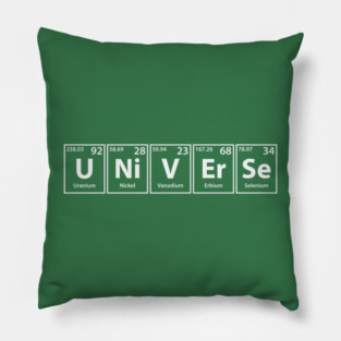 Universe (U-Ni-V-Er-Se) Periodic Elements Spelling Pillow
