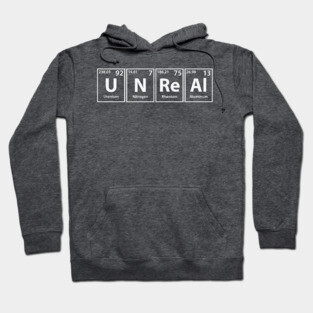 Unreal (U-N-Re-Al) Periodic Elements Spelling Hoodie