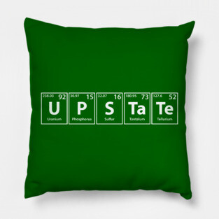 Upstate (U-P-S-Ta-Te) Periodic Elements Spelling Pillow