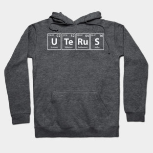 Uterus (U-Te-Ru-S) Periodic Elements Spelling Hoodie