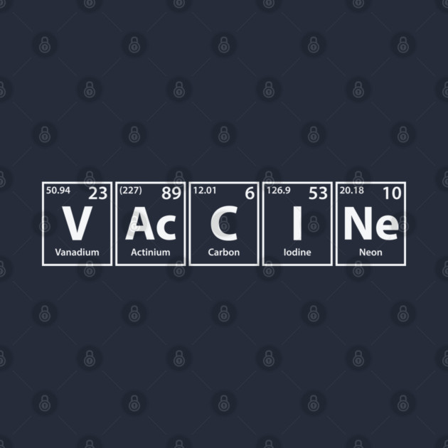 Vaccine (V-Ac-C-I-Ne) Periodic Elements Spelling by Periodic Tees