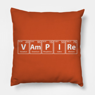 Vampire (V-Am-P-I-Re) Periodic Elements Spelling Pillow