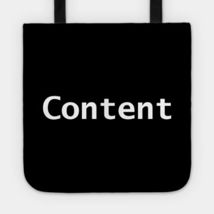 Minimal Typography Content Tote