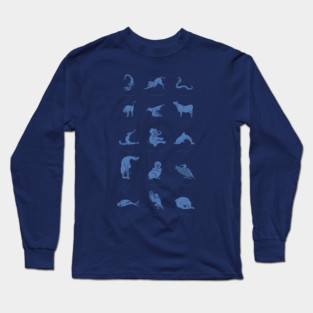 Animal Yogis_Blue Long Sleeve T-Shirt