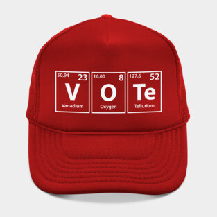 Vote (V-O-Te) Periodic Elements Spelling Hat