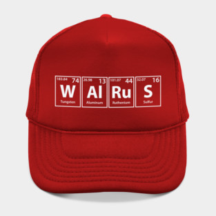 Walrus (W-Al-Ru-S) Periodic Elements Spelling Hat