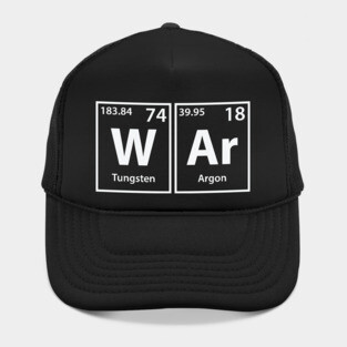 War (W-Ar) Periodic Elements Spelling Hat