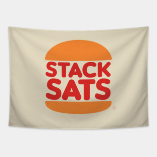 Stack Sats Burger Tapestry