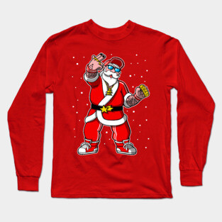 Hipster Santa Claus Long Sleeve T-Shirt
