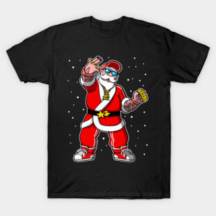 Hipster Santa Claus T-Shirt