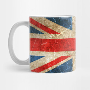Vintage Aged and Scratched British Flag Mug