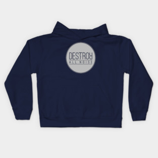 Destroy All Noise Circle Logo Kids Hoodie