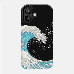 Great Blue Wave at Night Phone Case