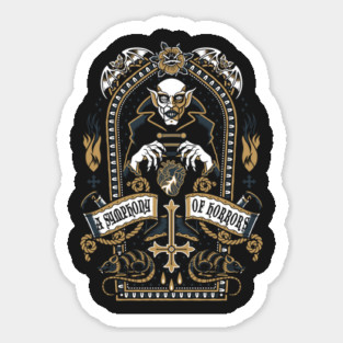 A Symphony of Horrors - Goth Horror Vampire Sticker