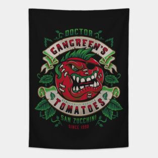 Genetically Mutated Tomatoes - Retro 90's Cartoon Tapestry