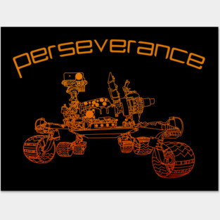 Perseverance Mars Rover Nasa Schematic Design Posters and Art