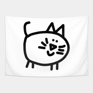 Cute Animals Round Kitty Cat Tapestry