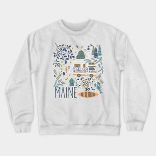 Road Trip to Maine Crewneck Sweatshirt