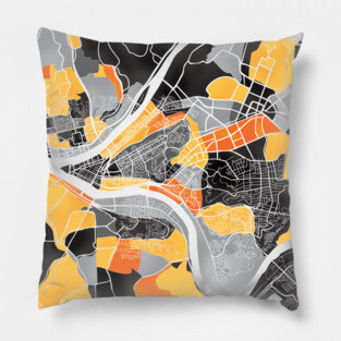 Pittsburgh Map Pillow