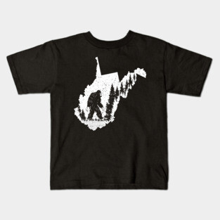 Bigfoot West Virginia State Kids T-Shirt