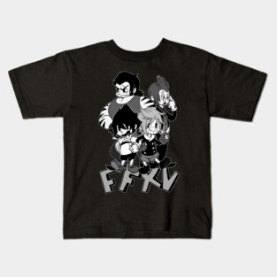 FFXV Toon! (B/W edition) Kids T-Shirt