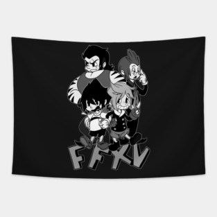 FFXV Toon! (B/W edition) Tapestry