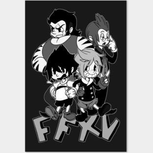 FFXV Toon! (B/W edition) Posters and Art
