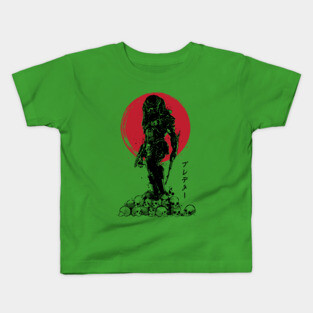 Yautja Hunter sumi-e Kids T-Shirt