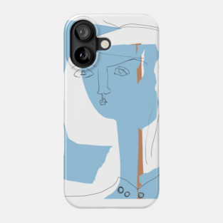 Picasso blue face Phone Case
