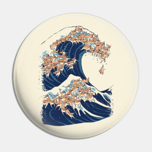 The Great Wave of Chihuahua Pin