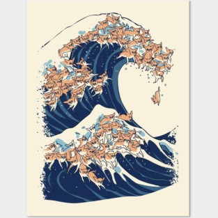 The Great Wave of Chihuahua Posters and Art