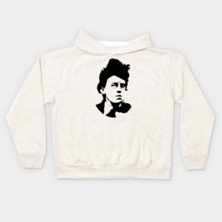 Emma Goldman Silhouette - Anarchist, Feminist, Socialist Kids Hoodie