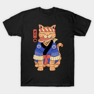 Sushi Meowster Cat T-Shirt