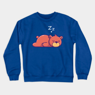 Cute Teddy Bear Sleeping Cartoon Crewneck Sweatshirt