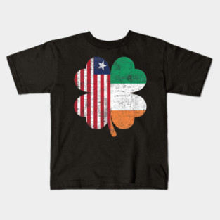 Liberian Irish Shamrock Liberia Ireland St. Patrick's Day Kids T-Shirt