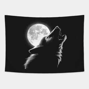 Wolf moon Tapestry