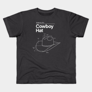 Anatomy of a Cowboy Hat - Technical Drawing Kids T-Shirt