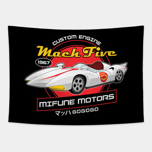 Mach Five - Mifune Motors - Speed Racer Tapestry