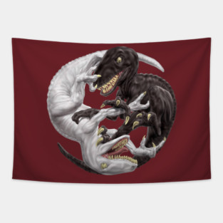Yin Yang Raptors Tapestry