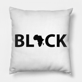 Black. African American Afrocentric Shirts Hoodies and gifts Pillow