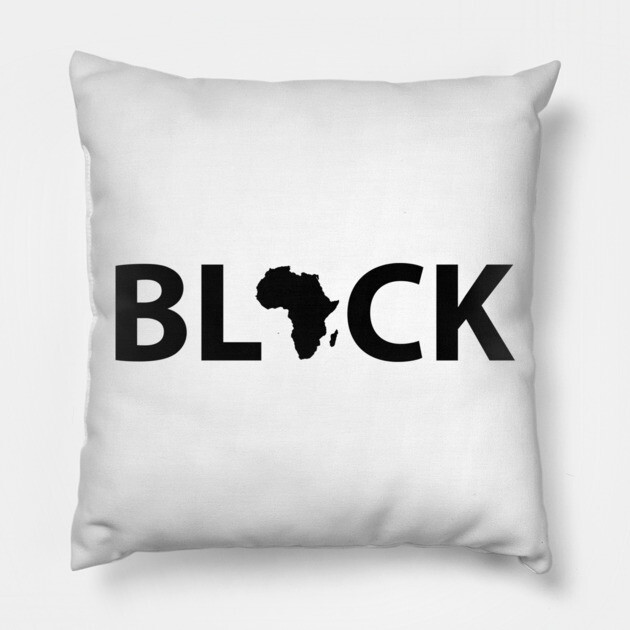 Black. African American Afrocentric Shirts Hoodies and gifts Pillow by UrbanLifeApparel