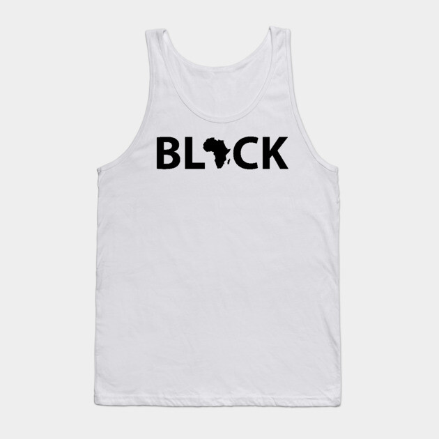 Black. African American Afrocentric Shirts Hoodies and gifts Tank Top by UrbanLifeApparel