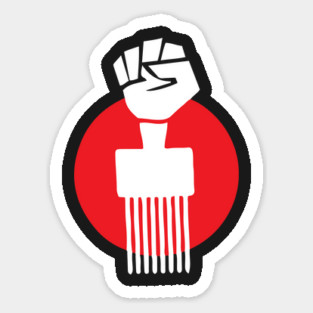 Black Hair | Afro Pick . African American Afrocentric Shirts, Hoodies, and gifts Sticker