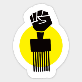 Black Hair | Afro Pick . African American Afrocentric Shirts, Hoodies, and gifts Sticker
