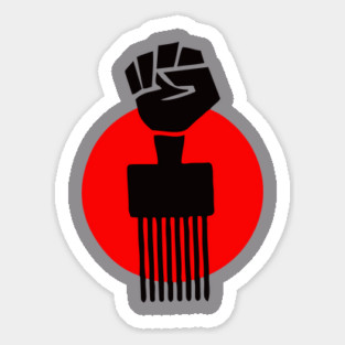 Black Hair | Afro Pick . African American Afrocentric Shirts, Hoodies, and gifts Sticker